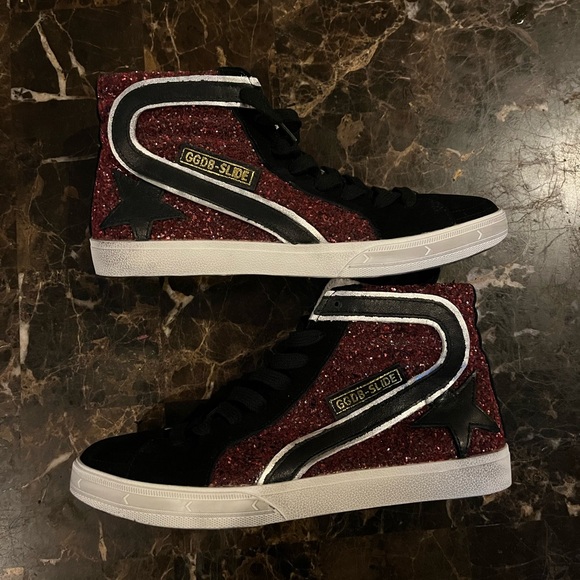 New GGDB-SLIDE Glitter High-Top Sneakers - Picture 1 of 10